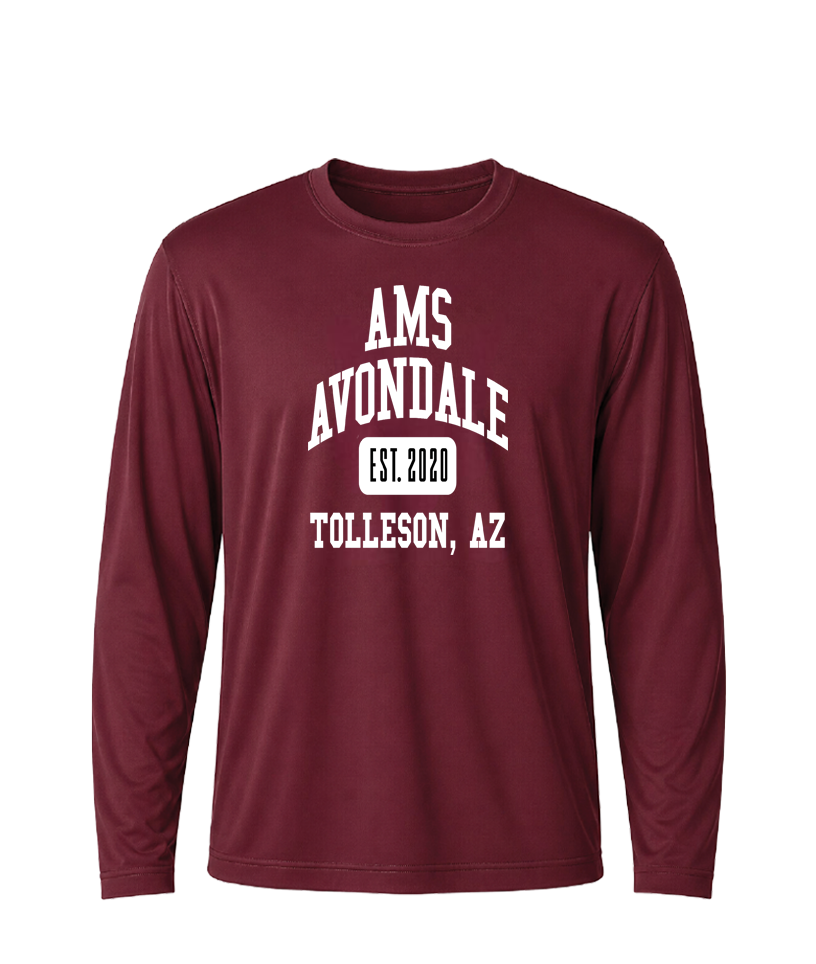 AMS Avondale Collegiate Performance Long Sleeve Tee