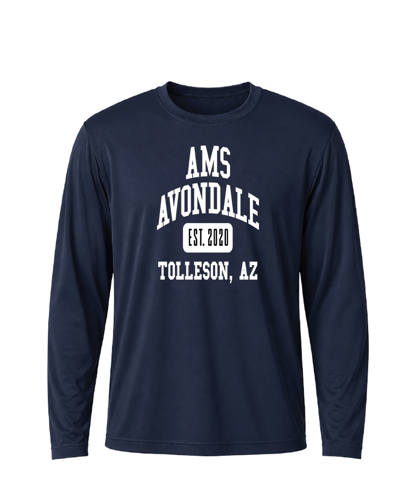 AMS Avondale Collegiate Performance Long Sleeve Tee