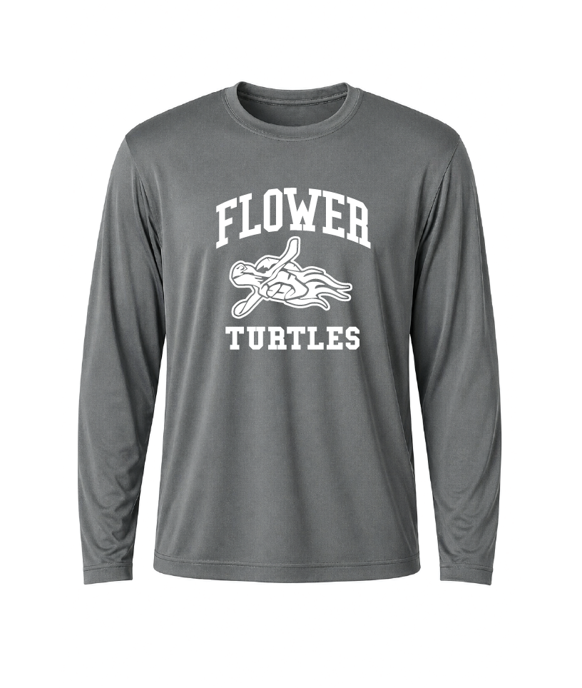 Flower Turtles Performance Long Sleeve Tee