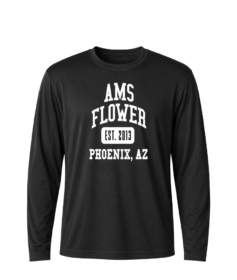 AMS Flower Collegiate Performance Long Sleeve Tee