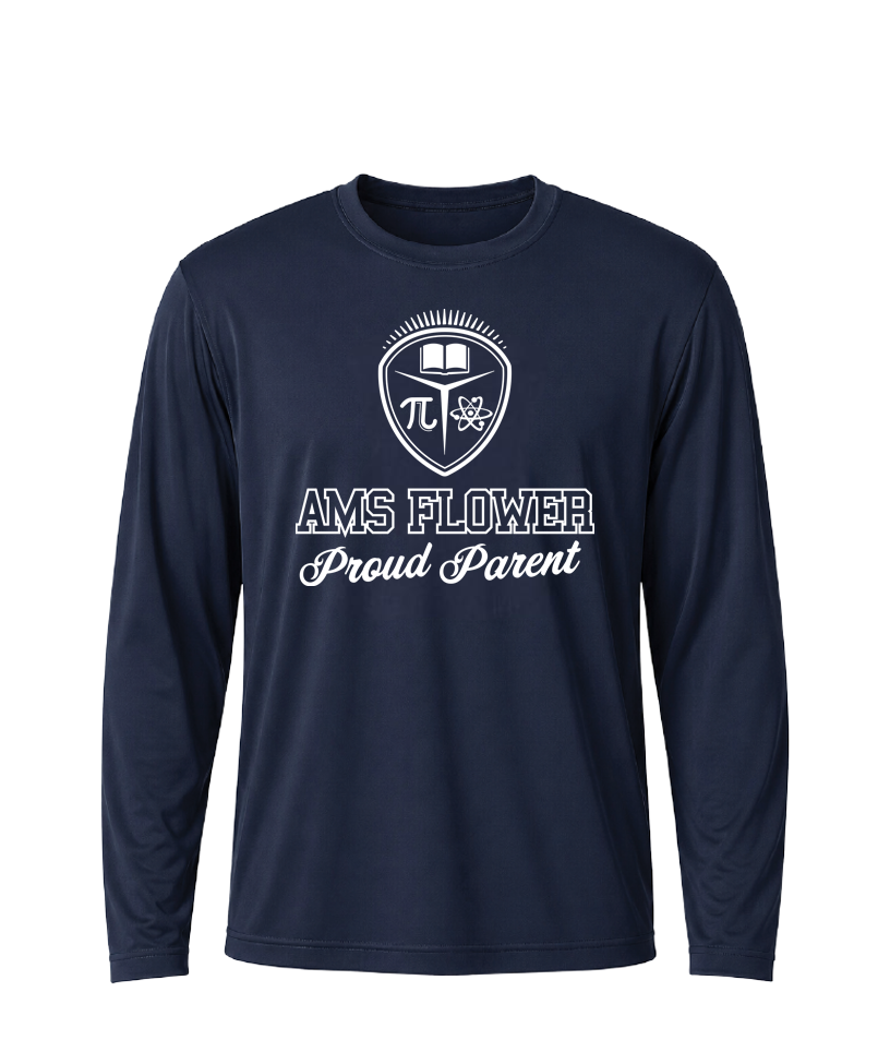 AMS Flower Proud Parent Performance Long Sleeve Tee