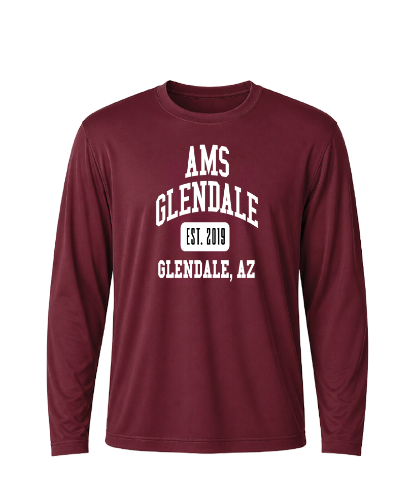 AMS Flower Collegiate Performance Long Sleeve Tee