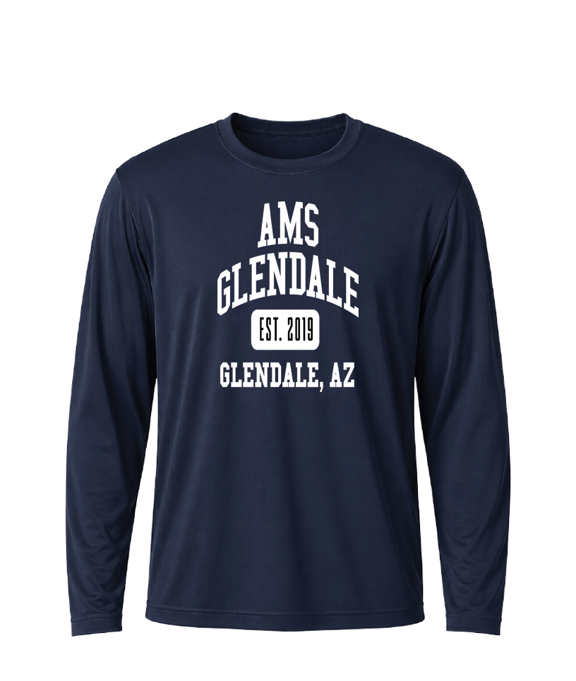 AMS Flower Collegiate Performance Long Sleeve Tee