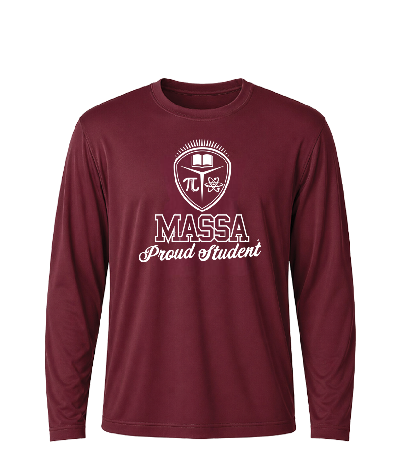 AMS MASSA Proud Student Performance Long Sleeve Tee