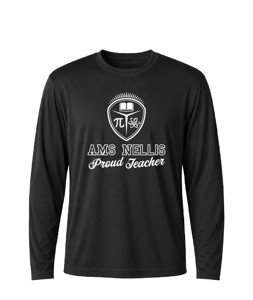 AMS Nellis Proud Teacher Performance Long Sleeve Tee