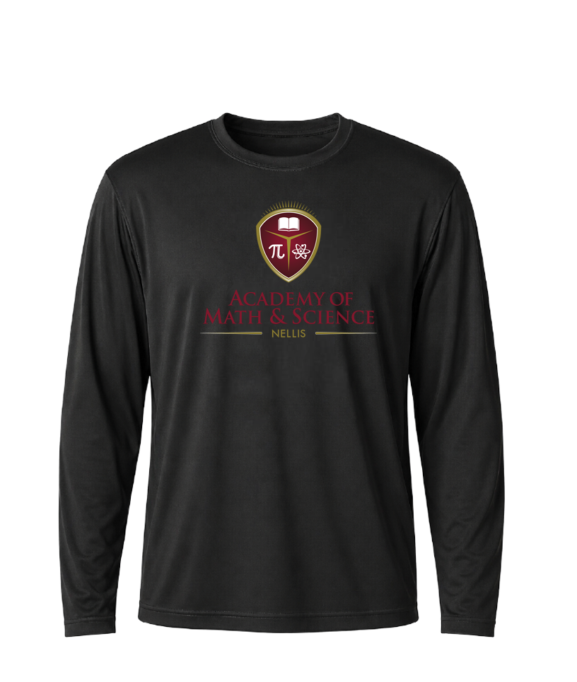 AMS Nellis Classic Crest Performance Long Sleeve Tee stack