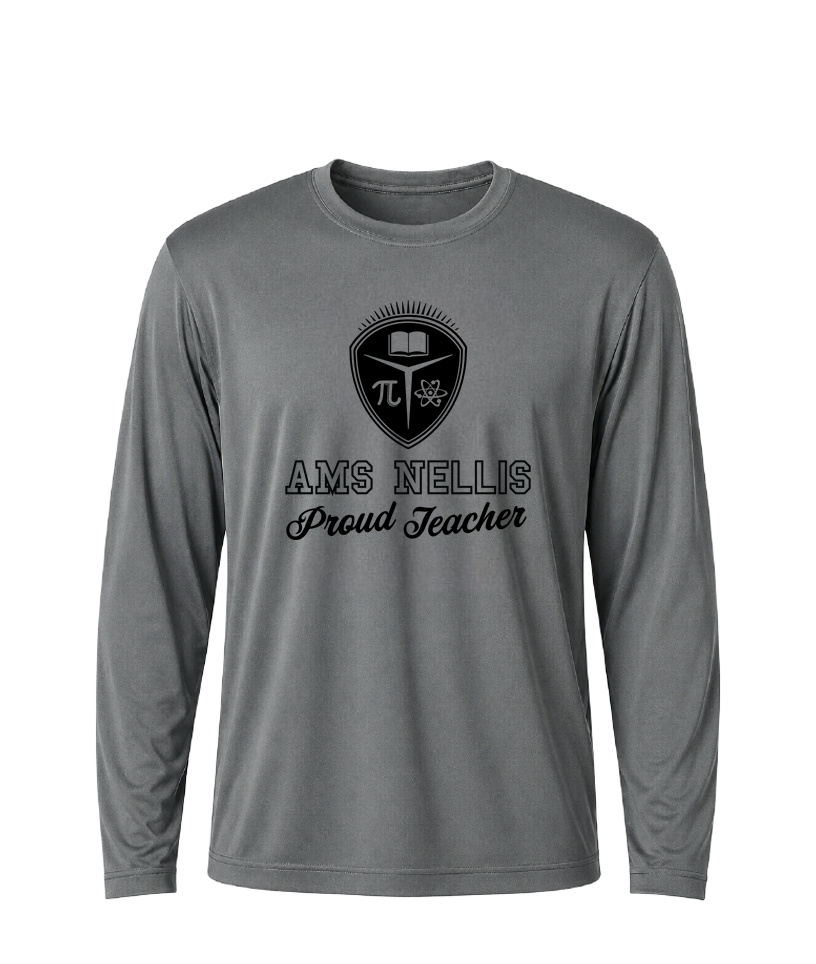 AMS Nellis Proud Teacher Performance Long Sleeve Tee