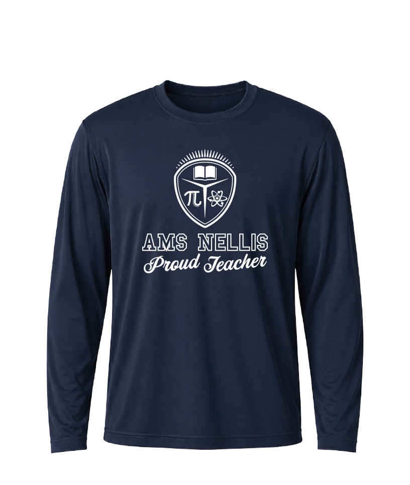 AMS Nellis Proud Teacher Performance Long Sleeve Tee