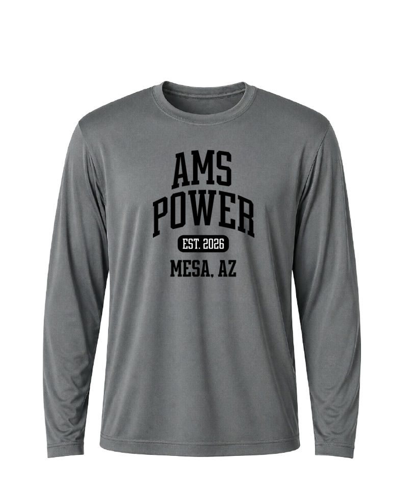 AMS Power Collegiate Performance Long Sleeve Tee
