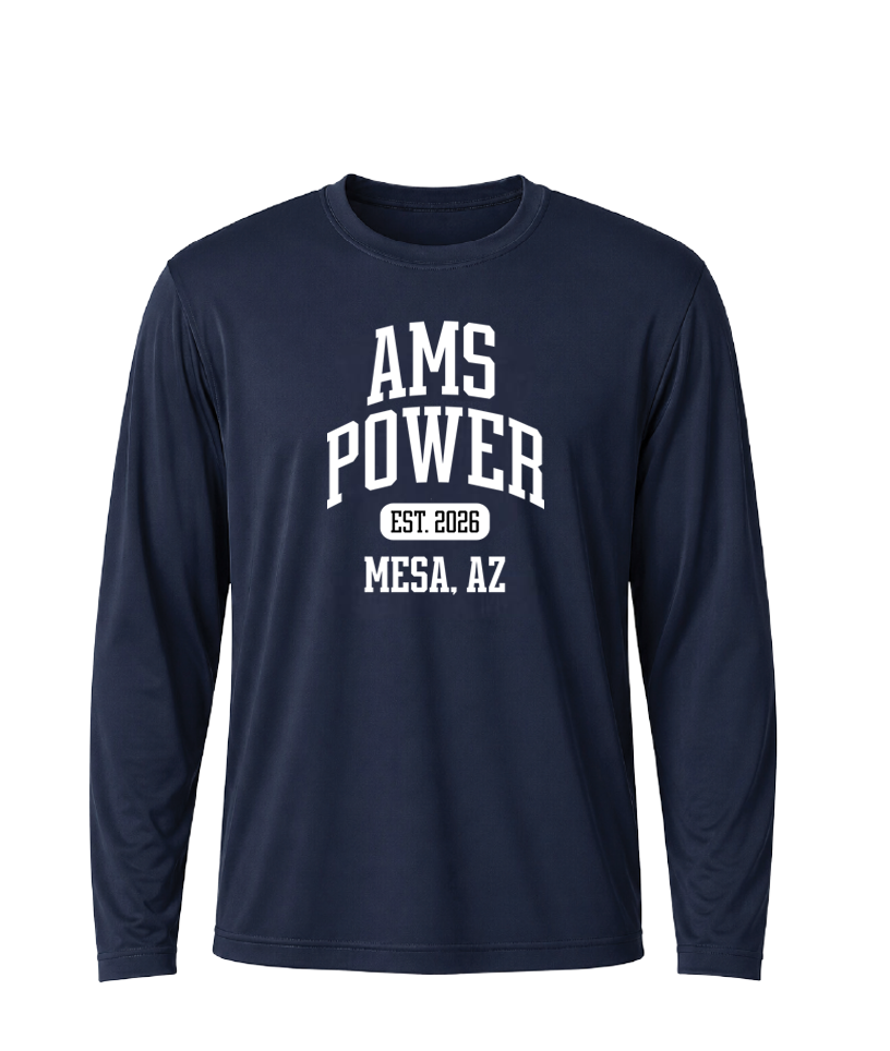 AMS Power Collegiate Performance Long Sleeve Tee