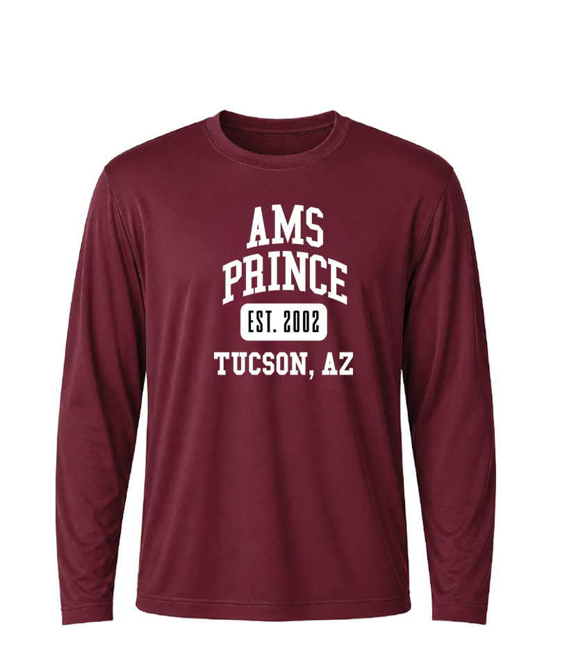AMS Prince Collegiate Performance Long Sleeve Tee