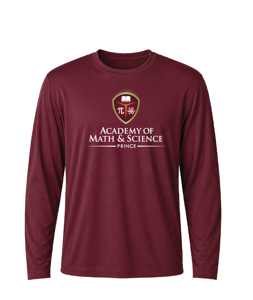 AMS Prince Classic Crest Performance Long Sleeve Tee stack