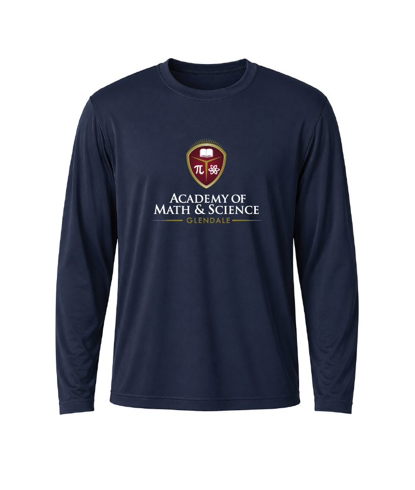AMS Glendale Classic Crest Performance Long Sleeve Tee
